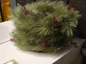 lot 365 image: Lot of (3) 24 Christmas Wreath with Holly and Bells