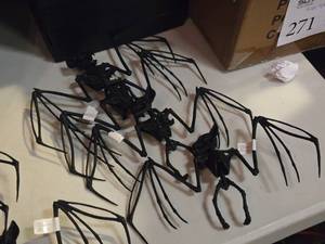 lot 378 image: Lot of (4) Halloween Dcor - Bat Skeleton