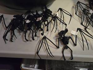 lot 379 image: Lot of (5) Halloween Dcor - Bat Skeleton