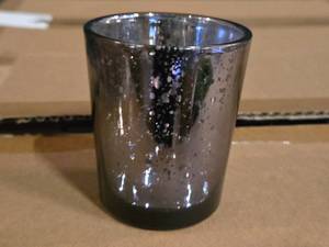 lot 350 image: Lot of (2 Boxes) Speckled Finish Mercury Glass Votive  Tea Light Candleholder 32-count ( 64 total items )