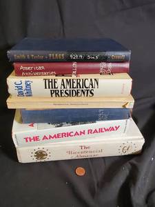 lot 17 image: Lot of 6 American History Books - Presidents, Railways, Bicentennial
