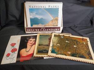 lot 33 image: Vintage Hoyle National Parks and Assorted Art Print Calendar Lot