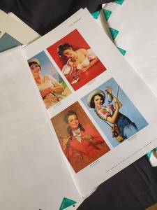 lot 42 image: Lot of Vintage Art Print Sheets, Pin-Ups and Landscapes