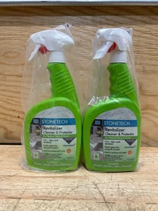 lot 110 image: STONETECH Revitalizer Countertop Cleaner Protector for Natural Stone & Grout, Citrus Scent, 24oz Spray Bottle (lot of 2)