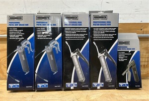 lot 149 image: Roughneck Professional Grease Gun lot of 5