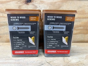 lot 169 image: Grabber Wood To Wood Screws 7 x 2-in lot of 2