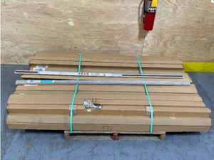 lot 10A image: PERFORMANCE ACCESSORIES - Pallet of - Flint Grey 0.75 in. T x 2.37 in. W x 78.7 in. L Laminate 4-in-1 Molding (