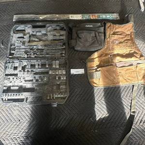 lot 301 image: some tools and work appron