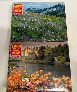 lot 3 image: MM. 2x 1,000 Piece Puzzles