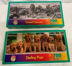 lot 8 image: MM. 2x 1,000 Piece Puzzles