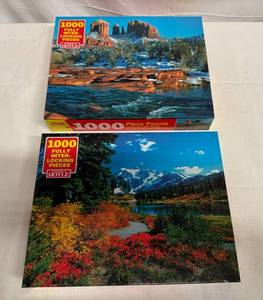 lot 10 image: MM. 2x 1,000 Piece Puzzles