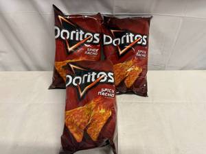 lot 54 image: 3 Bags Doritos Spicy Nacho