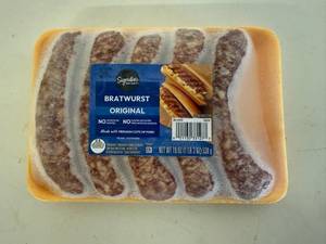lot 110 image: C. 2x 1lb 3oz Bratwurst Orginal