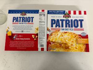 lot 205 image: 2x Brew Pub Patriot Thin Crust Cheese Pizza