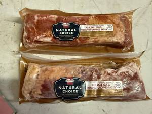 lot 187 image: EE. 2x 1lb Hormel Natural Thick Cut Bacon