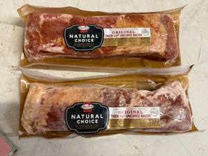 lot 189 image: EE. 2x 1lb Hormel Natural Thick Cut Bacon