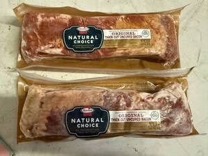 lot 192 image: EE. 2x 1lb Hormel Natural Thick Cut Bacon