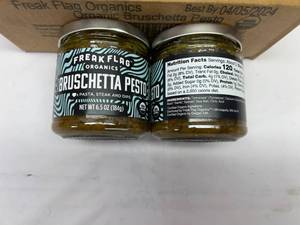 lot 383 image: MM. 6x 6.5oz Organic Bruschetta Pesto-Freaky Flag Organics