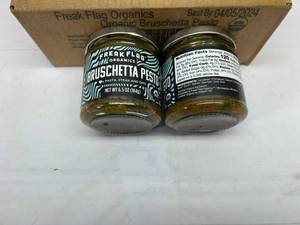 lot 388 image: MM. 6x 6.5oz Organic Bruschetta Pesto-Freaky Flag Organics