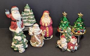 lot 43 image: Assorted Holiday Salt and Pepper Shaker Collection - Fitz and Floyd, Block Gear, 1995-1996