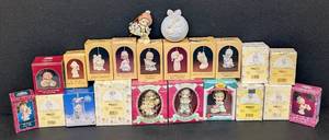 lot 70 image: Collection of Precious Moments Figurines and Holiday Ornaments with Boxes