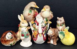 lot 46H image: Set of 5 Christmas Animal Salt and Pepper Shaker Pairs