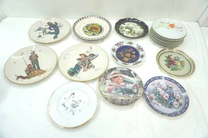 lot 38 image: Collection of Vintage China Plates Norman Rockwell and more