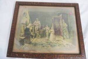 lot 90 image: Antique Framed Print. 22.5x18.5