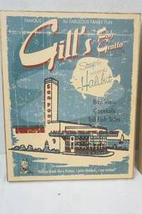 lot 96 image: Retro-Style Advertising Sign Artwork (1ct) 16x20x1.5