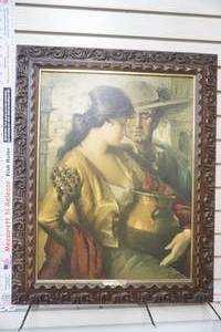 lot 108 image: Framed Artwork by Jose Puyet. La Coqueta 24x 29