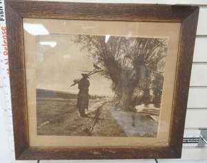 lot 118 image: Vintage Framed Print. End of Day by Emile Adan (1922) 18.75x16.75