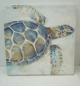 lot 123 image: Sea Turtle Canvas Wall Art. 20x20x1.5 (textured)