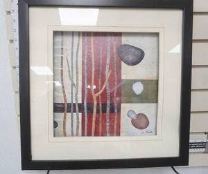 lot 126 image: Pair of Framed Art Prints. Sticks and Stones VIII & Sticks and Stones V by Glenys Porter