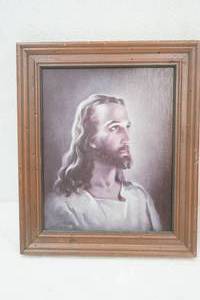 lot 139 image: Head of Christ Framed Print. 10x12.5