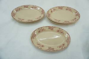 lot 198 image: Vintage Inca Ware small oval plates 7x 5