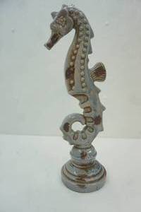 lot 262 image: Ceramic Seahorse Statue 17 tall