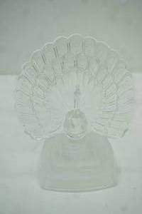 lot 304 image: Cristal dArques Lead Crystal Peacock Figurine. 7.5 tall