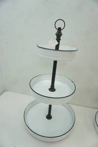 lot 338 image: Decorative 3 Tier Metal Tray. Hobby Lobby. NWT