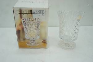 lot 350 image: Fifth Avenue Crystal Footed Vase and Candle