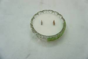 lot 371 image: Crystal Glass Candy Bowl Candle Refresh