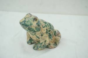 lot 421 image: Vintage Joan Baker Designs Decoupage Floral Glazed Frog Figurine