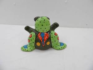 lot 554 image: Ceramic Frog Bank. Hand-Painted, Signed Pati