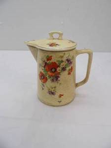 lot 591 image: 1940s Canonsburg Pottery Co. Covered Batter JugPitcher