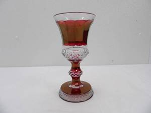 lot 600 image: Vintage Westmoreland Ruby Candle Holder 9.5 tall