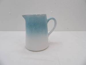 lot 641 image: White & Blue Ceramic Farmhouse Pitcher