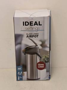 lot 28 image: IDEAL SETTINGS GLASS LINED AIRPOT
