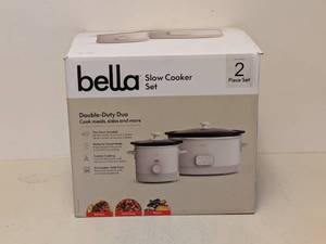lot 37 image: BELLA SLOW COOKER 2PC. SET