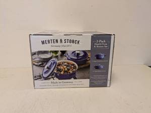 lot 41 image: NEW MERTEN & STORCK DUTCH OVEN & BRAISER SET 2PK.