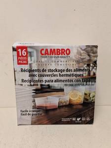 lot 50 image: CAMBRO 16PC STORAGE CONTAINER SET