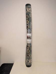 lot 127 image: NEW THRESHOLD AREA RUG (5x7) GRAY AND BLUE PERSIAN